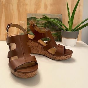 Franco Sarto | Cork Brown Wedges 👡